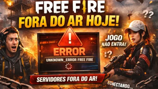 Free Fire apresenta erro unknown_error hoje e não entra