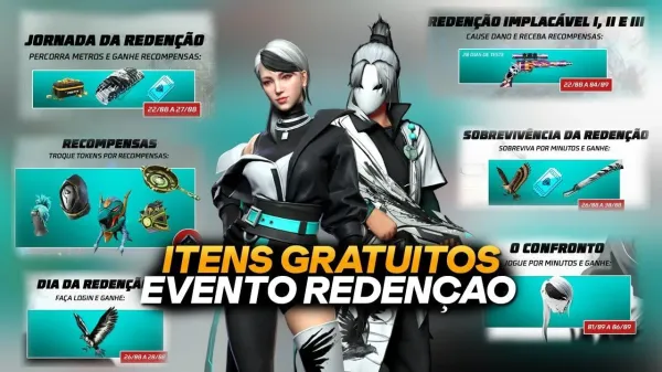 Notícia Free Fire: Free Fire: evento Redenção chega nesta sexta (18) com itens grátis