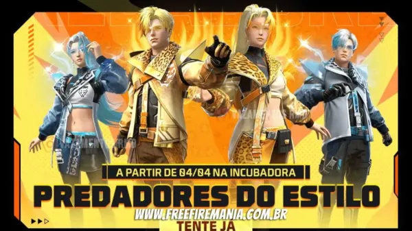 Free Fire Incubadora abril 2023: Predadores do Estilo