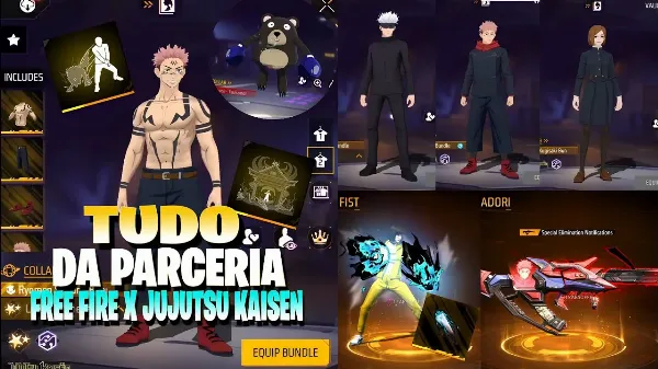 Free Fire lanza el evento Jujutsu Kaisen con mapa y recompensas.