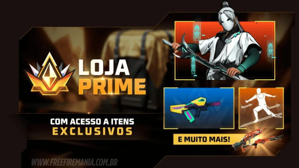 Notícia Free Fire: Free Fire Loja Prime Novembro: Traços da Rendeção, Groza Moderninha e mais
