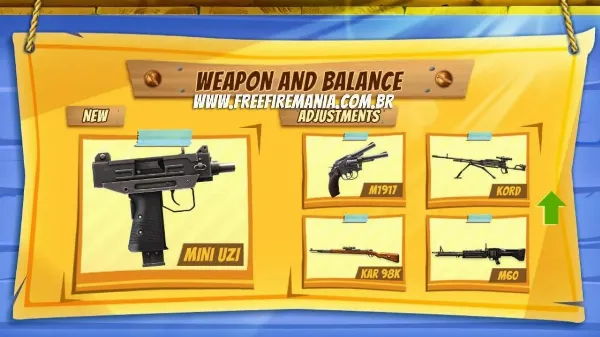 Free Fire:  "Nerf " y  "Buff " marcan las armas M60, KAR98K, KORD y M1917 en la actualización de junio de 2021