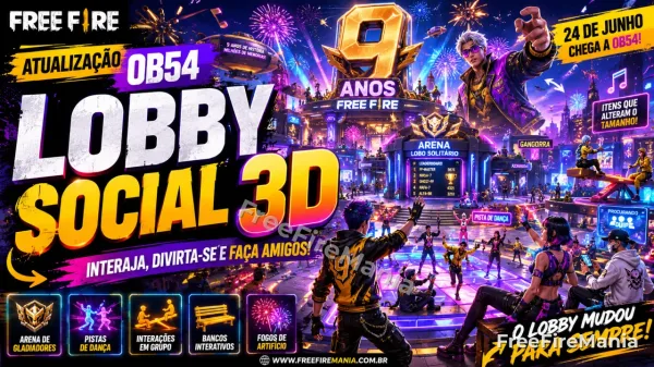 Free Fire OB54 tendrá Lobby Social 3D interactivo en el aniversario de 9 años
