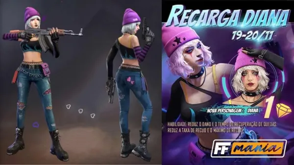 Free Fire: personagem Diana chega ao jogo em evento de recarga de diamantes
