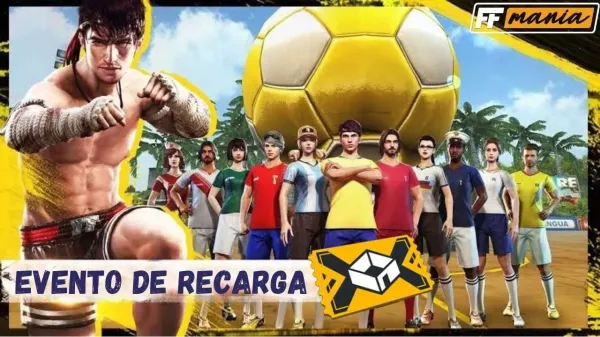 Notícia Free Fire: Free Fire: próximo evento de recarga com as camisas de times