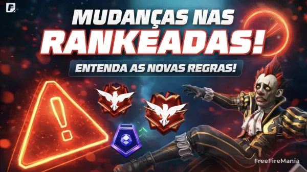 Free Fire altera ranqueadas e impede squads desbalanceados