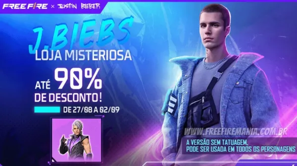 Free Fire recebe a segunda Loja Misteriosa de agosto neste sábado (27)