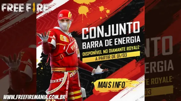 Free Fire recebe conjunto Barra de Energia no Diamante Royale
