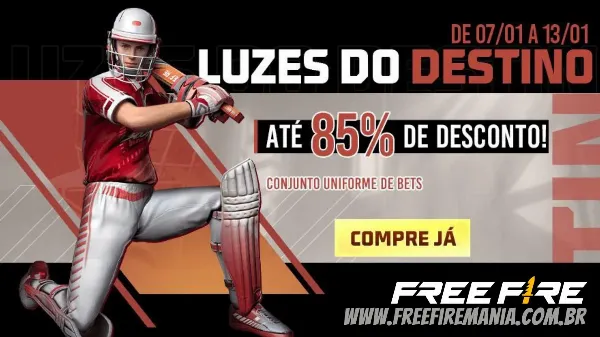 Free Fire recebe conjunto Uniforme de Bets neste sábado (7)