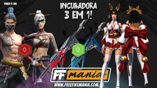 Notícia Free Fire: Free Fire retorna com 3 incubadoras; evento de recarga de diamantes e pacote gratuito