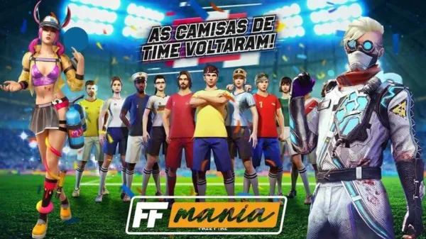 Notícia Free Fire: Free Fire: "Tirambaço" traz camisas de times e outros pacotes