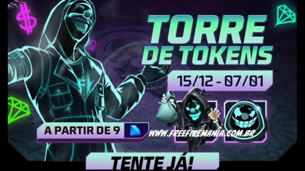 Notícia Free Fire: Free Fire: Top Criminal Penumbra no Torre de Tokens. Saiba tudo!