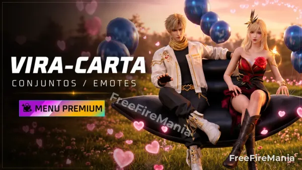 Free Fire lança evento Vira-Carta com Conjunto Rosa Escarlate; veja regras e recompensas