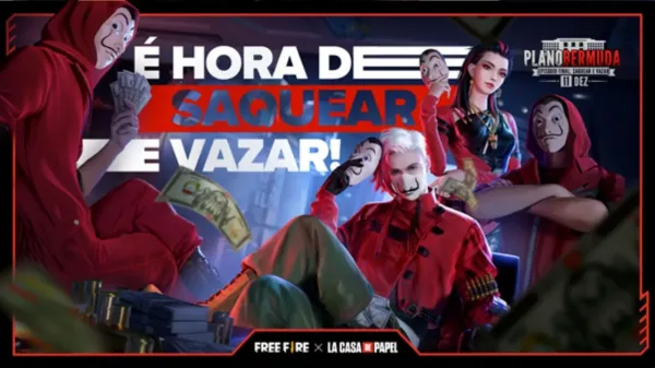 Notícia Free Fire: Free Fire x La Casa de Papel: mais missões e recompensas aguardam os jogadores no dia 11 de dezembro