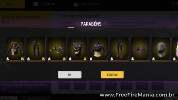 Notícia Free Fire: Garena antecipa itens do Baile do Jaguar para influenciadores