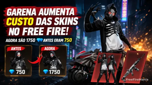 Garena aumenta custo do Trilha Turbo e encarece skins no Free Fire
