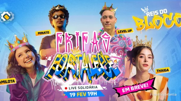 Notícia Free Fire: Garena realiza live solidária 'FRIFAS FORTALECE' com influenciadores