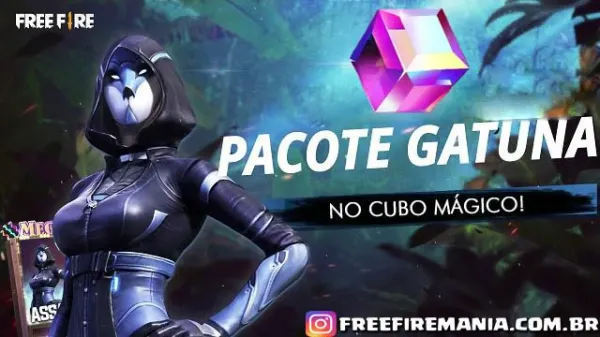 Pacote Gatuna Retorna ao Cubo Mágico no Free Fire