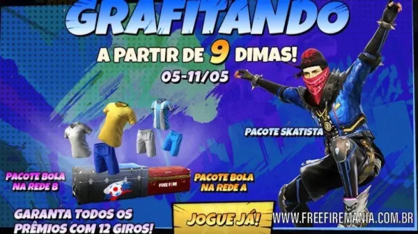 Graffiti with the Team Shirts back to Free Fire