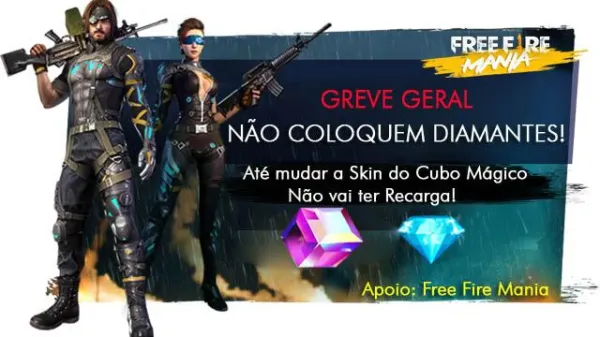 Notícia Free Fire: Greve Geral de Diamantes: Jogadores do Brasil Protestam contra Falta de Atualizações no Cubo Mágico em Free Fire