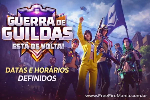 Guerra de Guildas do Free Fire volta com datas e horários