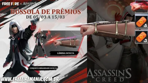 Irmandade Oculta chega ao Free Fire neste sábado através do evento Bússola de Prêmios