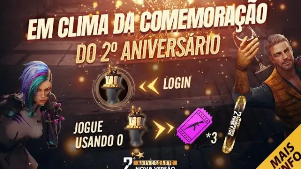 Jogue com o Chapéu de Aniversário e Ganhe Tickets do Sorte Royale no Free Fire