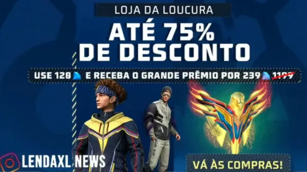 Notícia Free Fire: Loja da Loucura retorna ao Free Fire em setembro; confira as skins