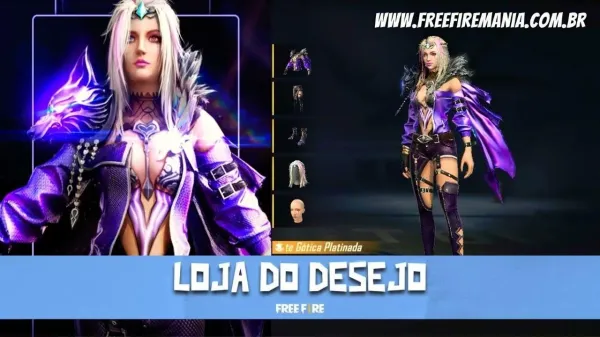 Loja do Desejo Free Fire: 16ª edição traz o inédito pacote Gótica Platinada