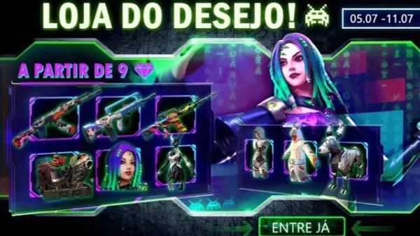 Notícia Free Fire: Loja do Desejo no Free Fire: Como Funciona o Novo Sistema de Prêmios