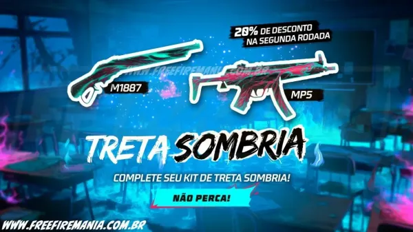 Free Fire: como conseguir M1887 - Treta Sombria, MP5 - Treta Sombria no Arco do Destino