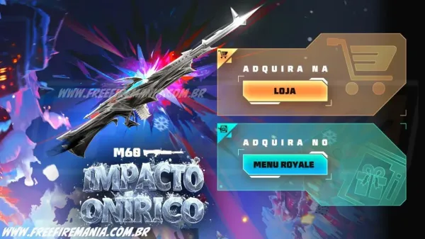 Escolha Royale Free Fire: Como conseguir M60 - Impacto Onírico e outros Prêmios
