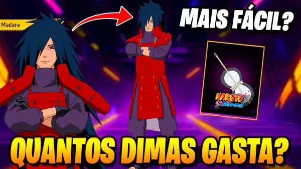 Madara chega ao Free Fire com desconto de 30% no Token Royale