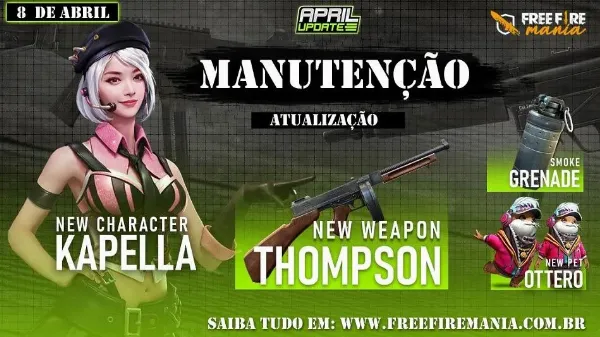 Notícia Free Fire: Manutenção no Free Fire HOJE - Atualização de Abril 2020