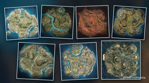 Mapas do Free Fire 2026: Todos os 7 Mapas e Rotação