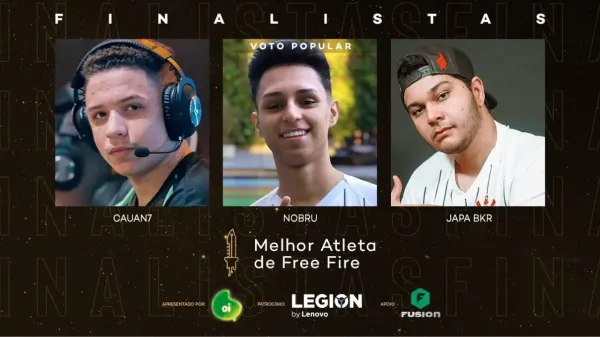 Notícia Free Fire: Melhor Atleta de Free Fire 2020: Nobru, Cauan7 e JapaBKR são os finalistas