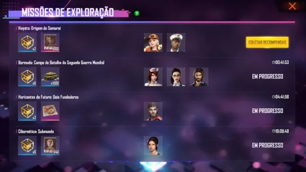 Missões de Exploração: como concluir o evento e coletar as recompensas
