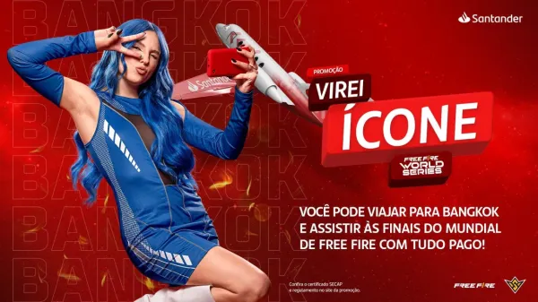 Notícia Free Fire: Mundial de Free Fire 2022: Santander leva fãs para a final na Tailândia com tudo pago