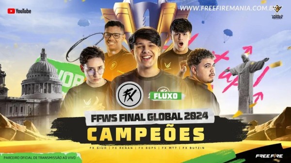 Mundial Free Fire 2024: Fluxo leva a coroa na Free Fire World Series (FFWS) Final Global