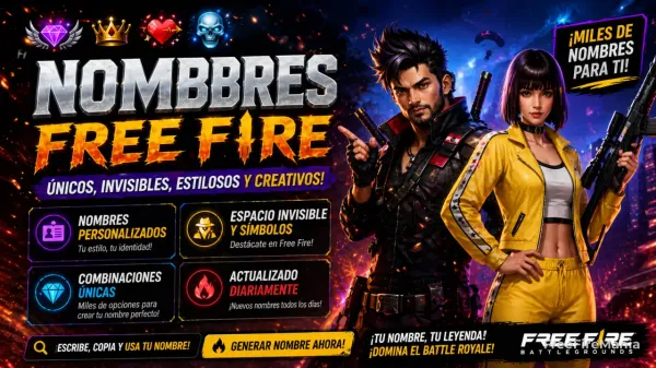 Nombres Free Fire: Crear, Editar y Copiar +1 Millón