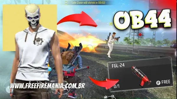 Notícia Free Fire: Nova Arma FGL24 chegando ao Free Fire em abril de 2024