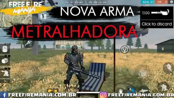 Notícia Free Fire: Nova Arma: Metralhadora (Catling) no Free Fire