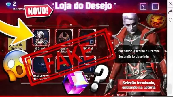 Nova Loja Hacker com Skins dos Vampiros Lady Drakas e Drakis no Free Fire