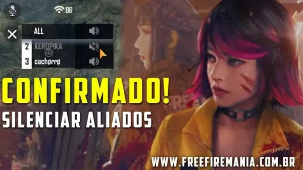 Notícia Free Fire: Nova Opção de Silenciar Aliados no Free Fire