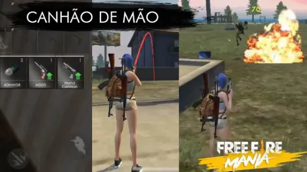 Conheça a Nova Pistola Canhão de Mão no Free Fire: Munição de Lança Granadas