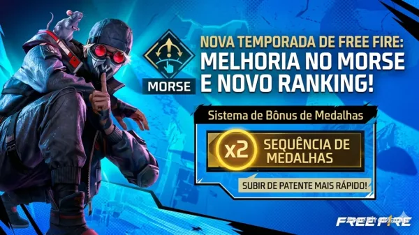 Free Fire inicia nova temporada com reset no ranking e buff no Morse