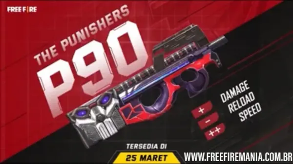 Notícia Free Fire: Novo Arma Royale: P90 Vingadores no Free Fire