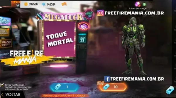 Novo Diamante Royale: Toque Mortal no Free Fire