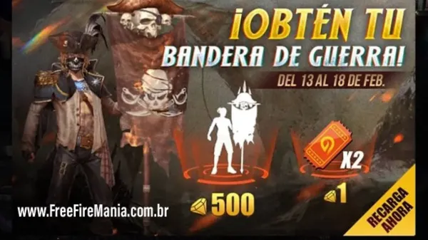 Emote Bandeira de Pirata chega ao Free Fire em servidores internacionais
