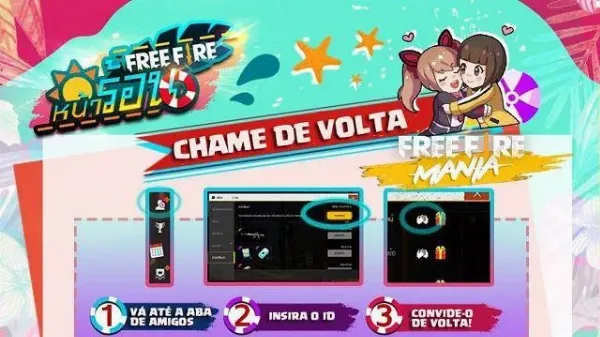 Notícia Free Fire: Evento Chame seus Amigos de Volta em Free Fire: Detalhes e Prêmios